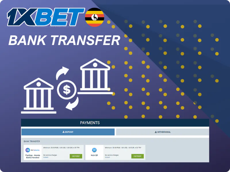 1xBet bank transfer