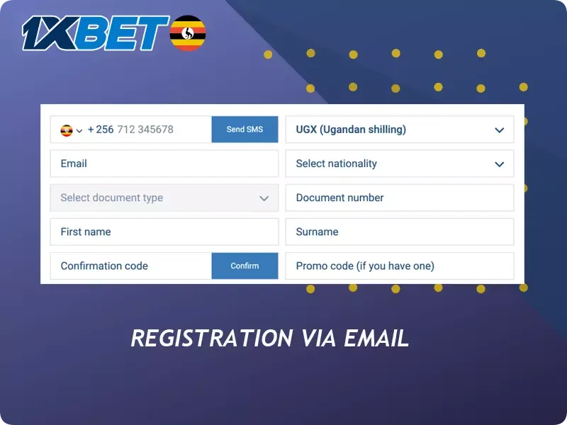 1xBet Register by Email